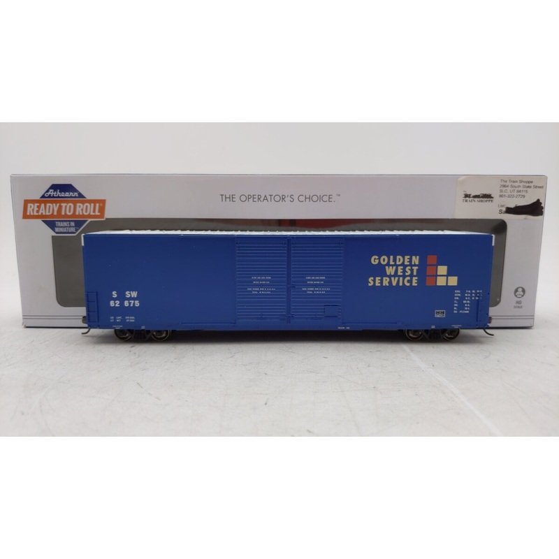 Athearn 90519 HO SSW/Golden West Service FMC 60′ DD/SS Hi-Cube RTR Boxcar #62675 EX/Box