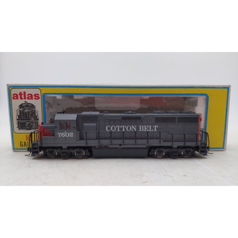 Atlas 7037 HO Scale Cotton Belt GP-40 Diesel Locomotive #7602 EX/Box