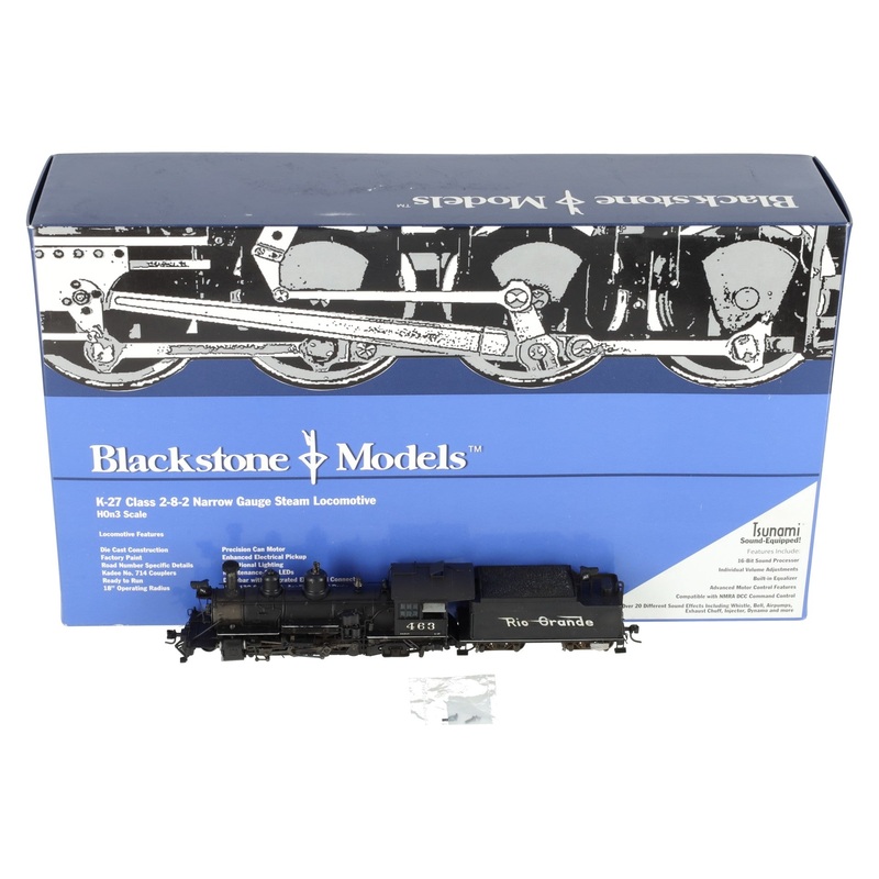 Blackstone Models B310106 HOn3 D&RGW Flying Grande Herald 2-8-2 Steam Loco #463 EX/Box