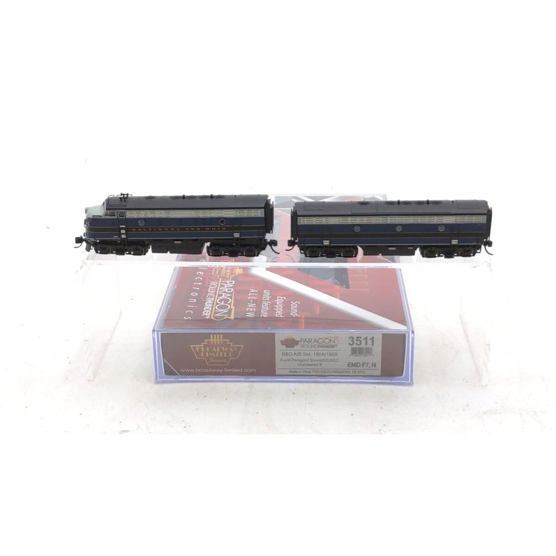 Broadway Limited 3511 N Scale Baltimore & Ohio EMD F7 A/B Diesel Engines w/DCC LN/Box