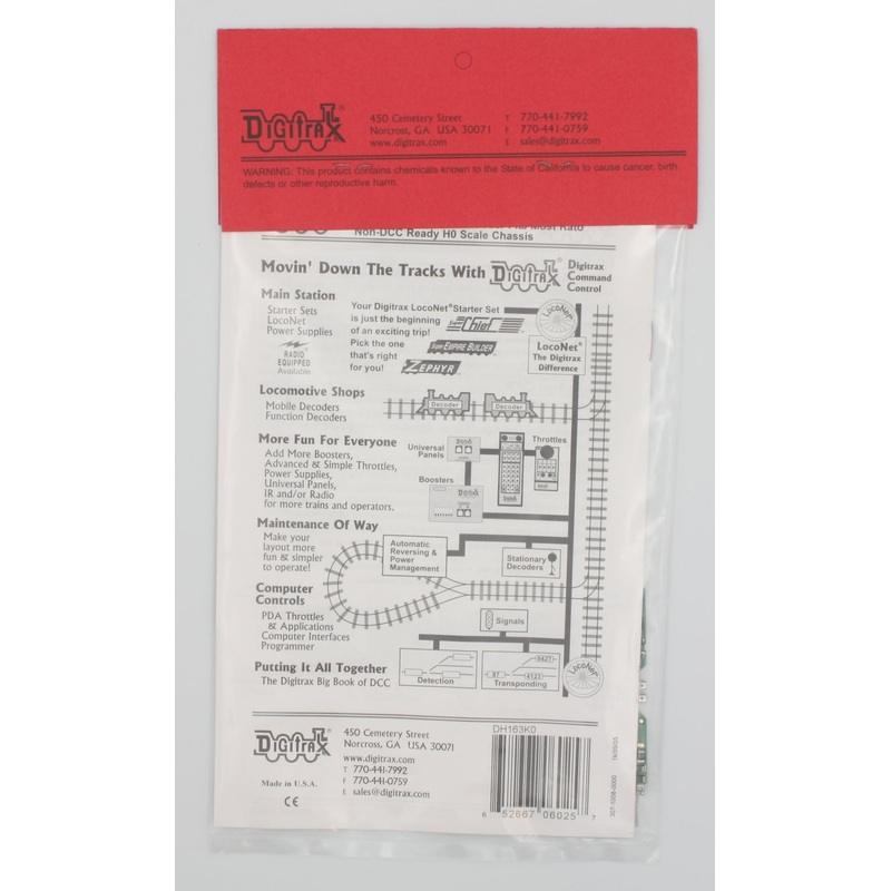 Digitrax DH163-KO DH163-K0 1.5 Amp PCB Circuit Board Replacement Decoder