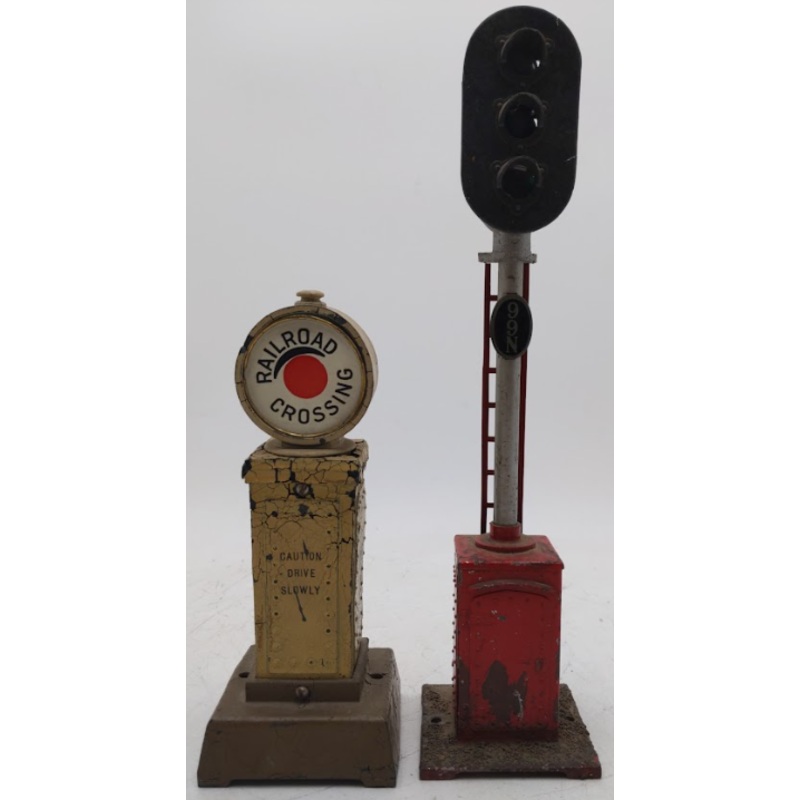 Lionel 99N & 87 Prewar Std. Gauge Crossing Signal & Block Signal [2]