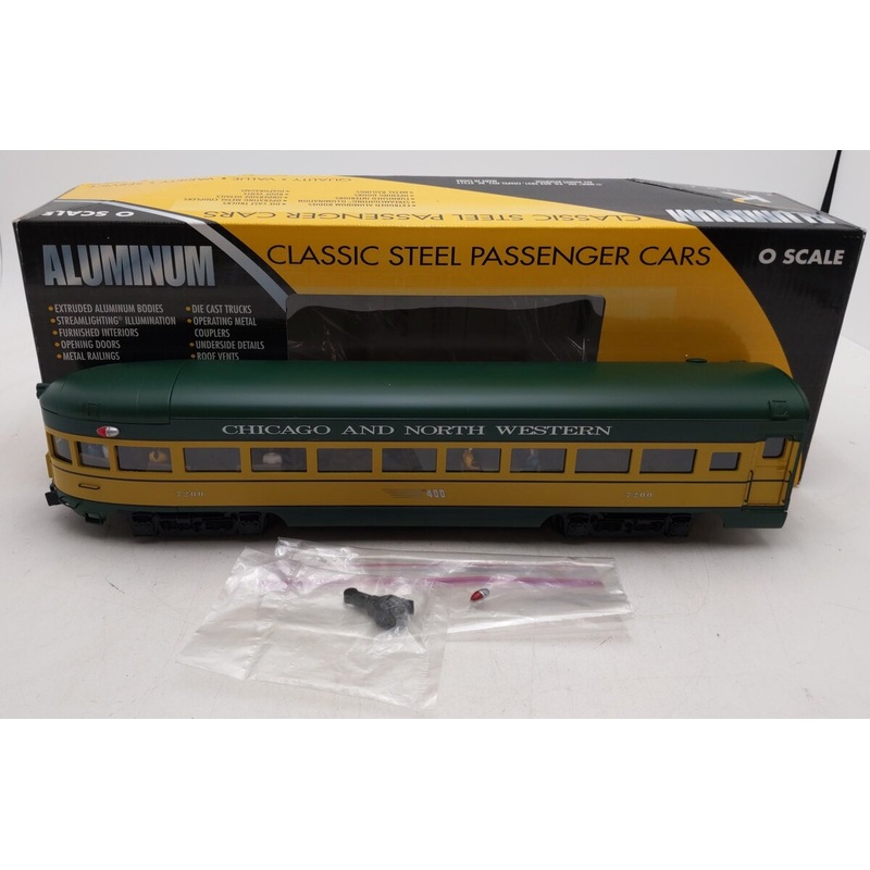 K-Line K4620-17200 O C&NW 15 Aluminum Observation Parlor Car #7200 EX/Box