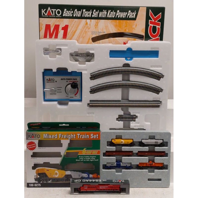 Kato 106-0022 Canadian Pacific GE ES44AC GEVO N Gauge Diesel Freight Train Set EX/Box