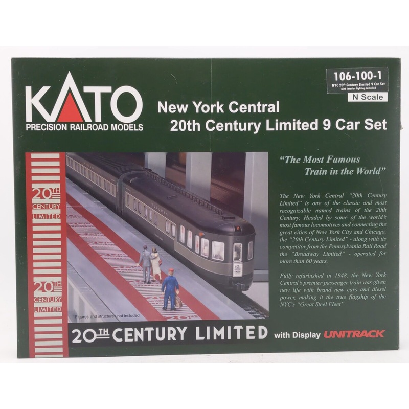 Kato 106-100-1 N New York Central 20th Century Limited Passenger Car (Set of 9) LN/Box