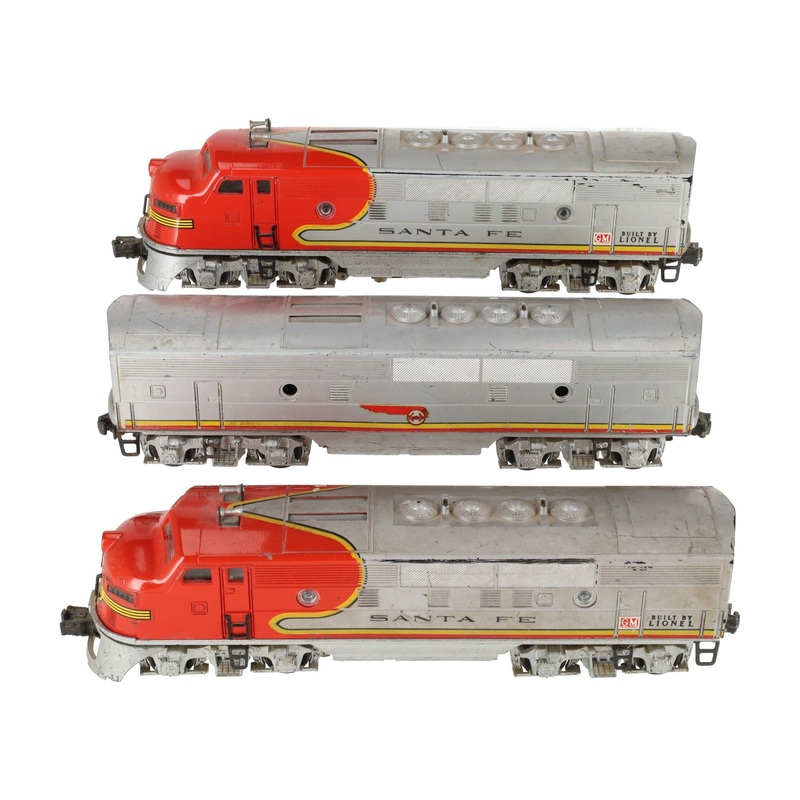 Lionel 2343 Vintage O Santa Fe F3 ABA Diesel Locomotive Set