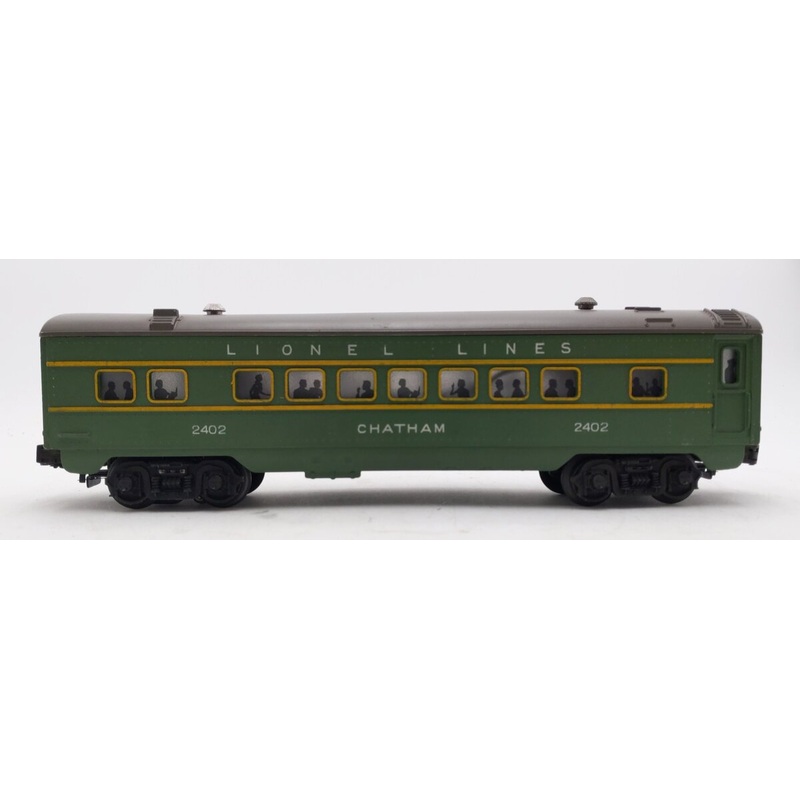 Lionel 2402 Vintage O Postwar Lionel Lines Green/Gray Chatham Pullman Car VG