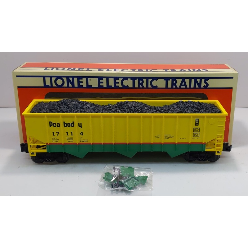 Lionel 6-17114 O Gauge Peabody 3-Bay Hopper with Coal Load NIB