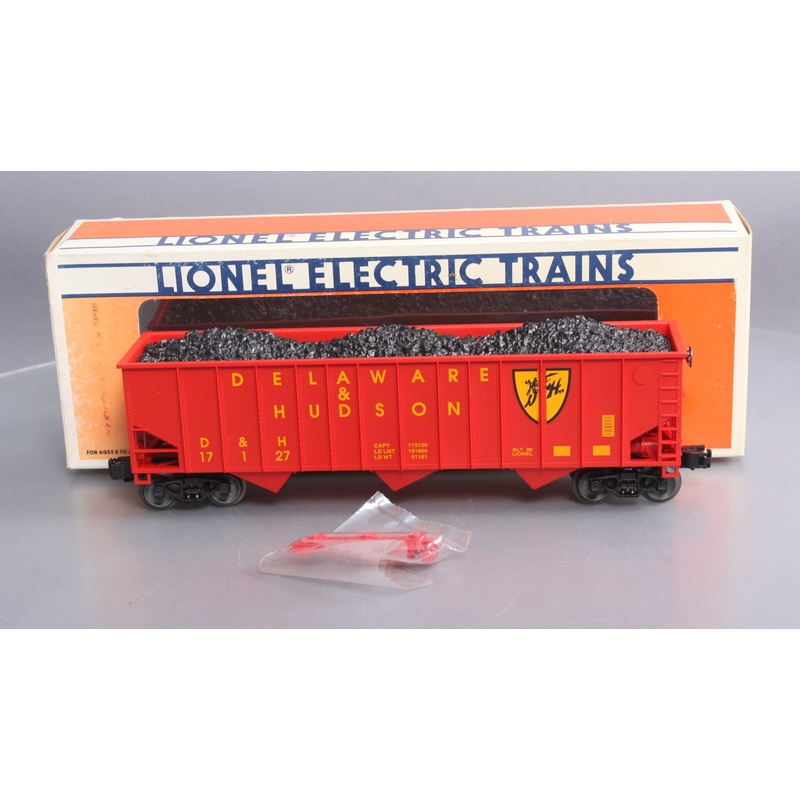 Lionel 6-17127 O Gauge Delaware & Hudson 3-Bay Hopper Car w/ Coal Load  LN/Box