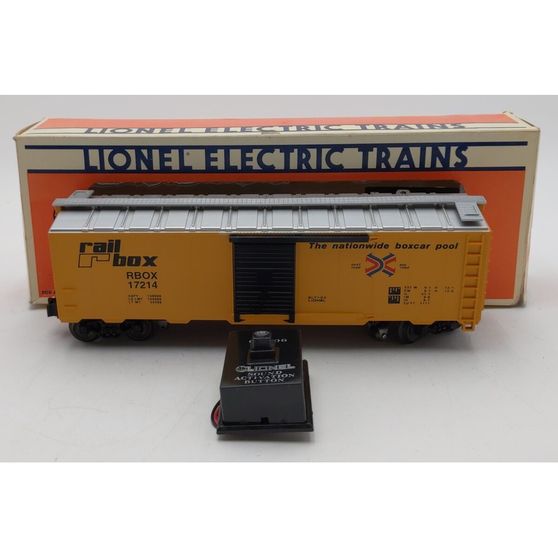 Lionel 6-17214 O Gauge RailBox Boxcar with Diesel Railsounds #17214 LN/Box