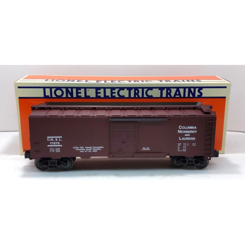Lionel 6-17876 O Gauge LCCA 1989 Columbia, Newberry & Laurens Convention Box Car LN/Box