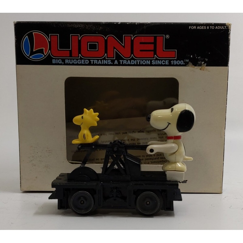 Lionel 6-18407 O Gauge Snoopy & Woodstock Operating Handcar LN/Box