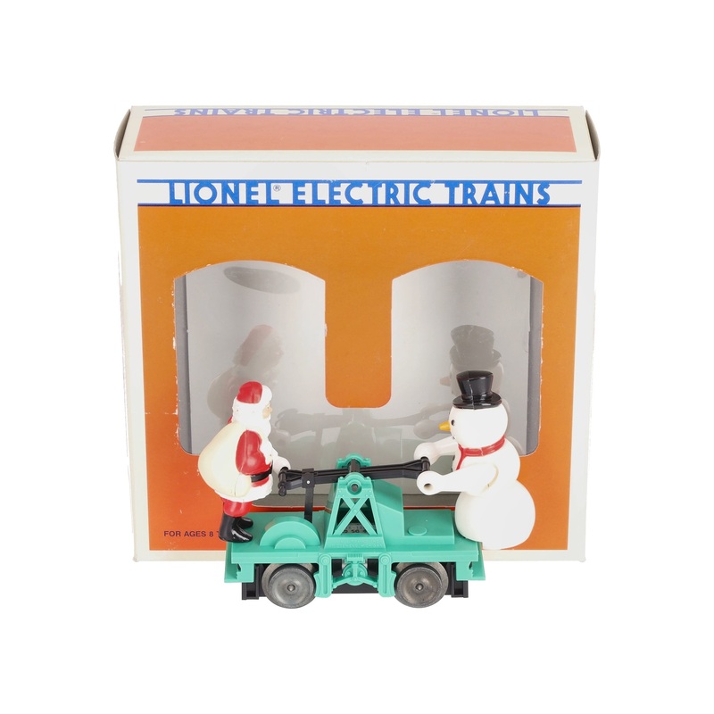 Lionel 6-18422 O Gauge Christmas Santa & Snowman Handcar NIB