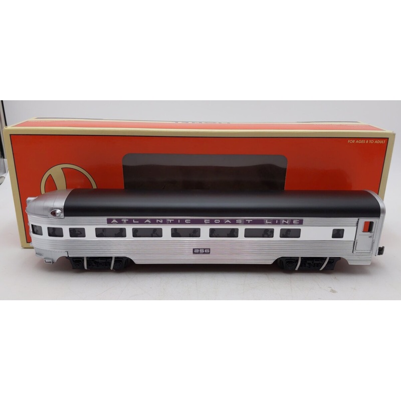 Lionel 6-19158 O Gauge Atlantic Coast Line Aluminum Observation Car #256 NIB