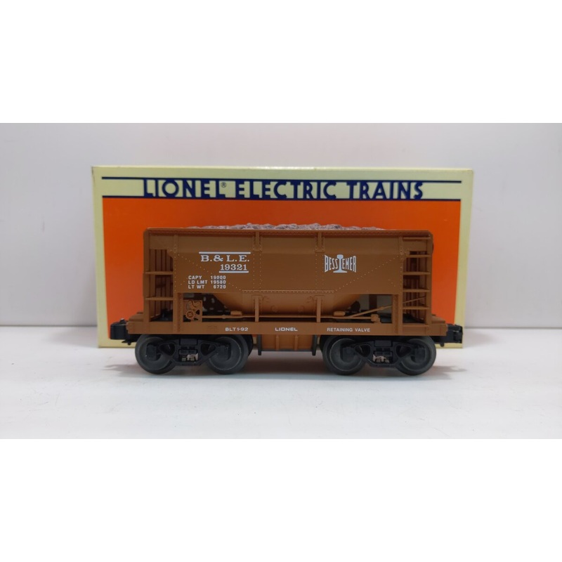 Lionel 6-19321 O Scale Bessemer & Lake Erie Weathered Ore Car w/Load LN/Box