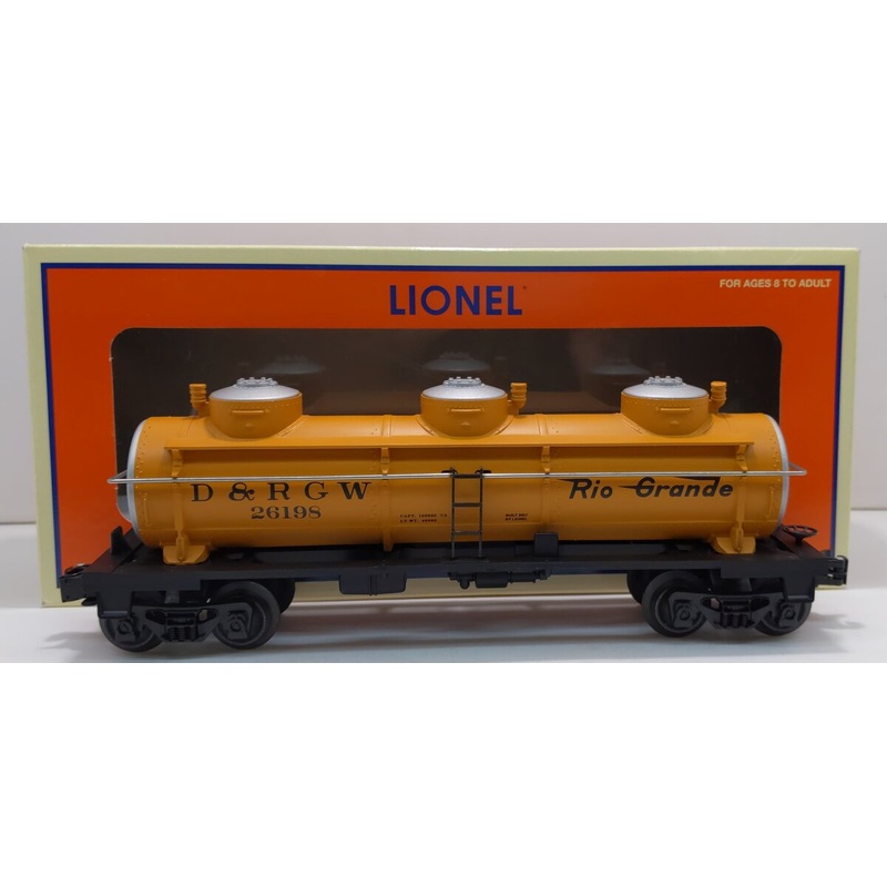Lionel 6-26198 Rio Grande 3-Dome Tank Car NIB