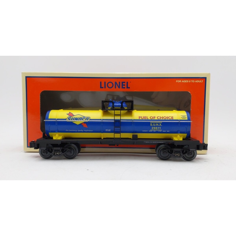 Lionel 6-29611 O Gauge Sunoco Single-Dome Tank Car EX/Box