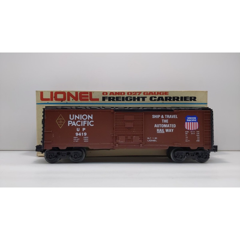 Lionel 6-9419 O Gauge Famous American Railroad Union Pacific Boxcar #9419 LN/Box