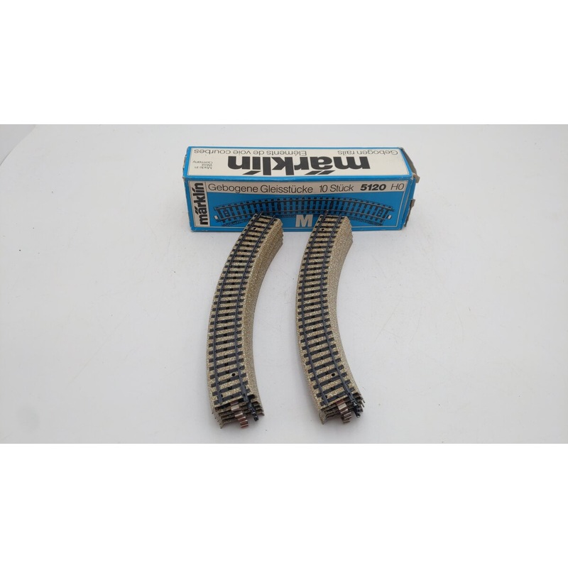 Marklin 5120 HO Scale Curved Track Sections (10) EX/Box