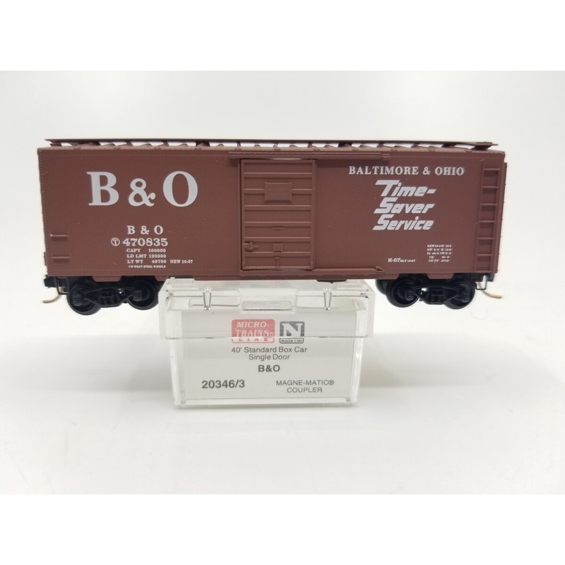 Micro-Trains 20346/3 N Scale Baltimore & Ohio 40′ PS-1 Boxcar #470835 NIB