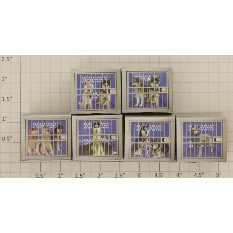 Lionel 19586-10 Huskies in Dog Crates (Set of 6)