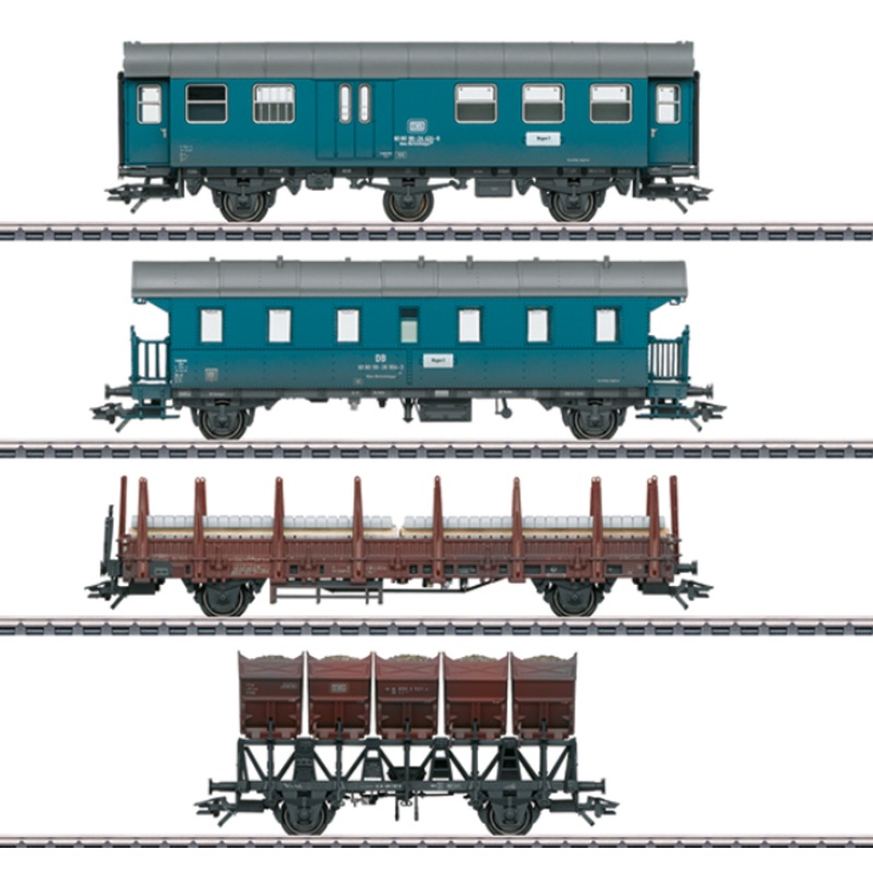 Marklin 46690 HO DB Construction Train Car 4-Car Set NIB