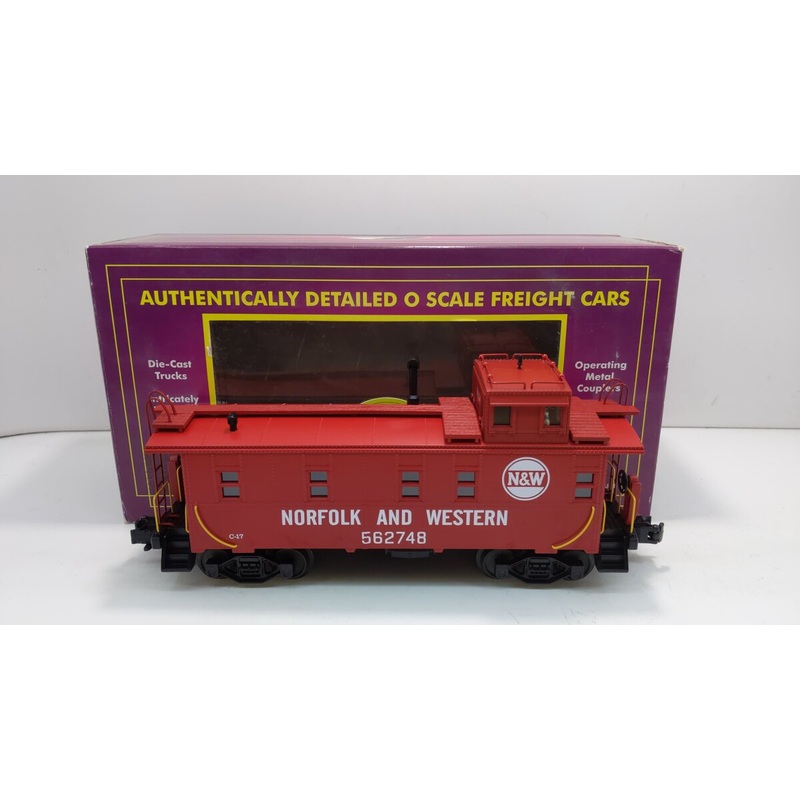 MTH 20-91017 O Gauge Norfolk & Western Steel Caboose #562748 EX/Box