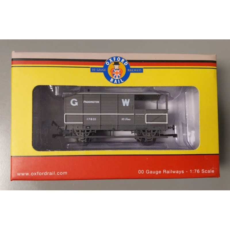 Oxford Rail OR76TOB001 OO Great Western Railway 4 Wheel Planked Wagon #17831 LN/Box