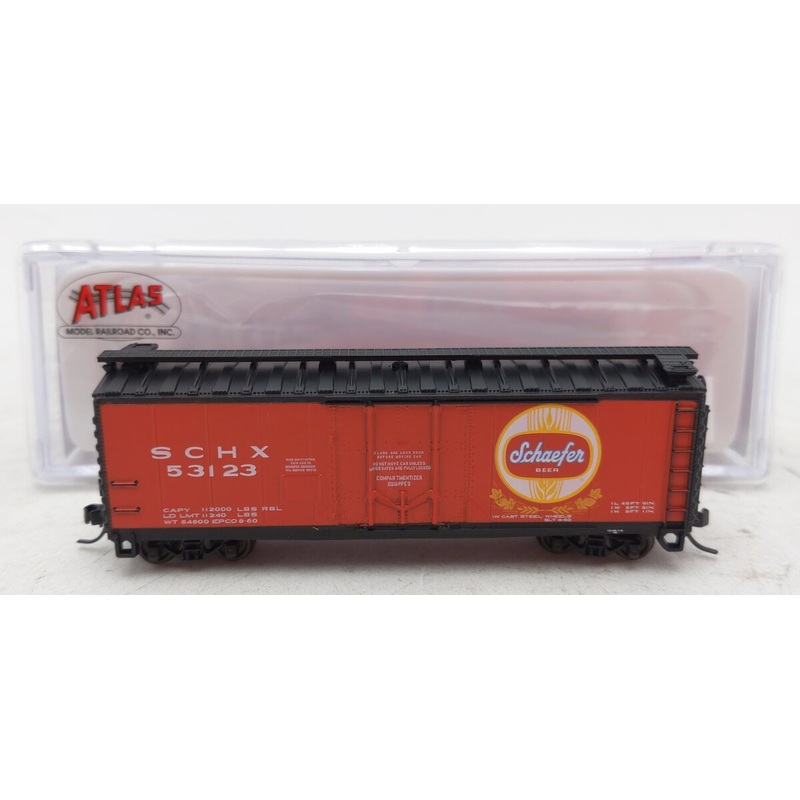 Atlas 50005653 N Schaefer 40′ Plug Door Box Car #53123 LN/Box