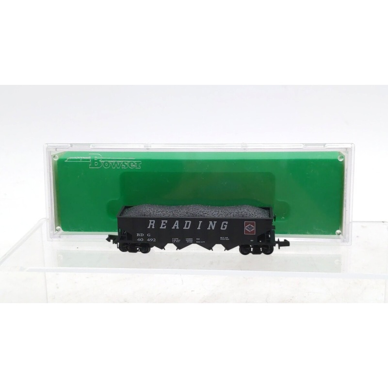 Bowser 37423 N Scale Reading H-21a 4-Bay 70-Ton Hopper w/Load #60492 LN/Box