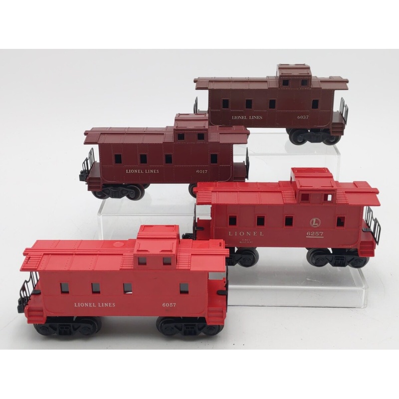 Lionel Vintage O Gauge Cabooses: 6257, 6017, 6037, 6057 [4] VG