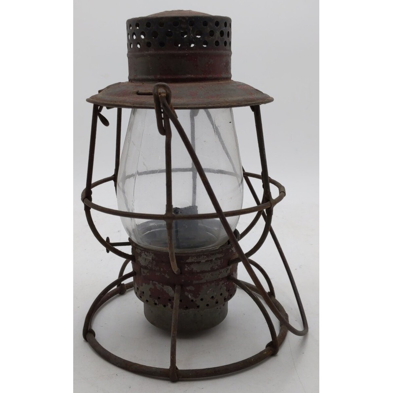 Dietz No.39 Vintage P&R Kerosene Railroad Lantern w/Clear Globe VG