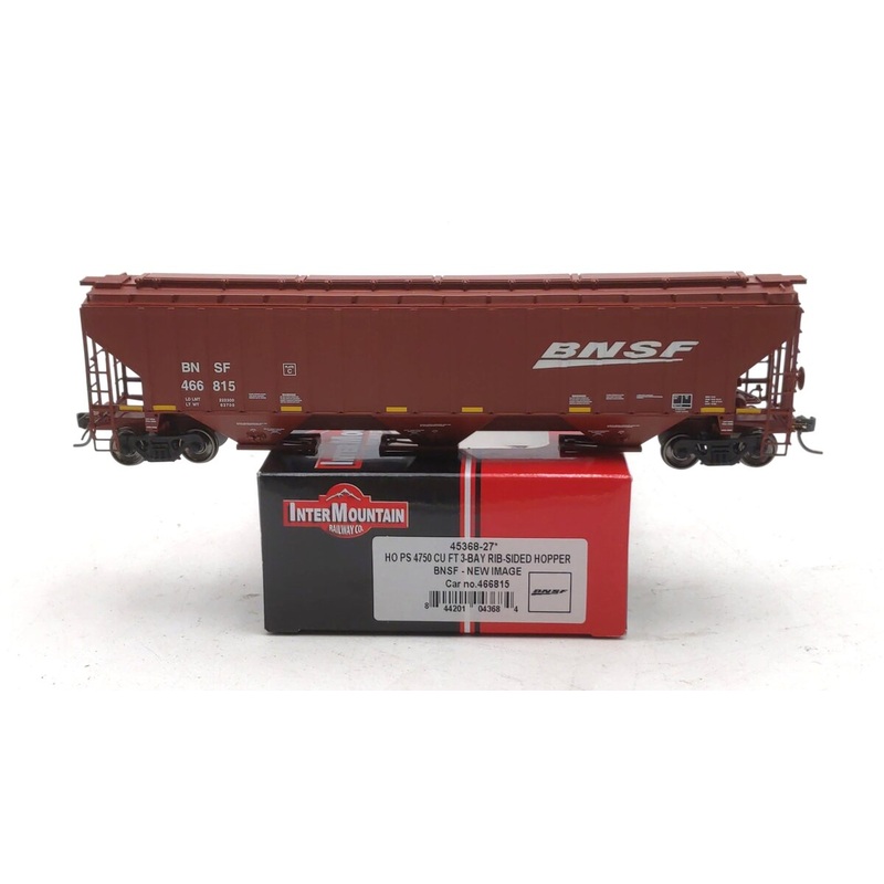 InterMountain 45368-27 HO Burlington Northern Santa Fe 3-Bay Hopper #466815 LN/Box