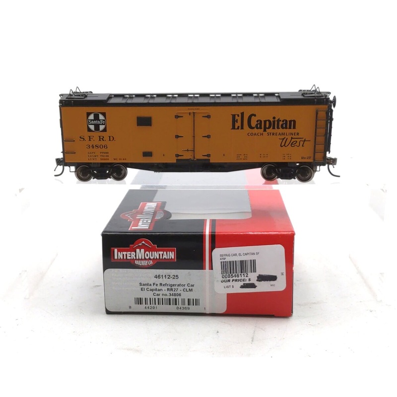 InterMountain 46112-25 HO Scale Santa Fe El Capitan RR27 Reefer #34806 NIB
