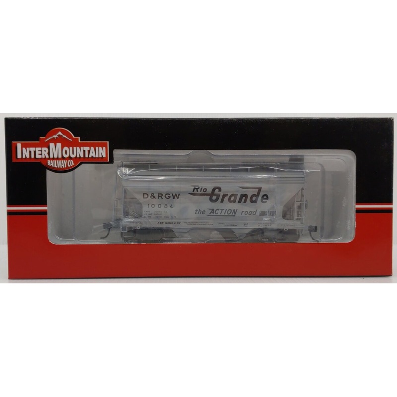 InterMountain 46504-52 HO Scale Rio Grande ACF Centerflow 2-Bay Hopper #10084 LN/Box