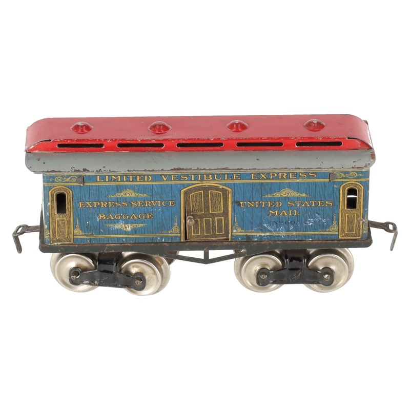 Ives 60 Vintage O Tinplate Limited Vestibule Express US Mail Baggage Car