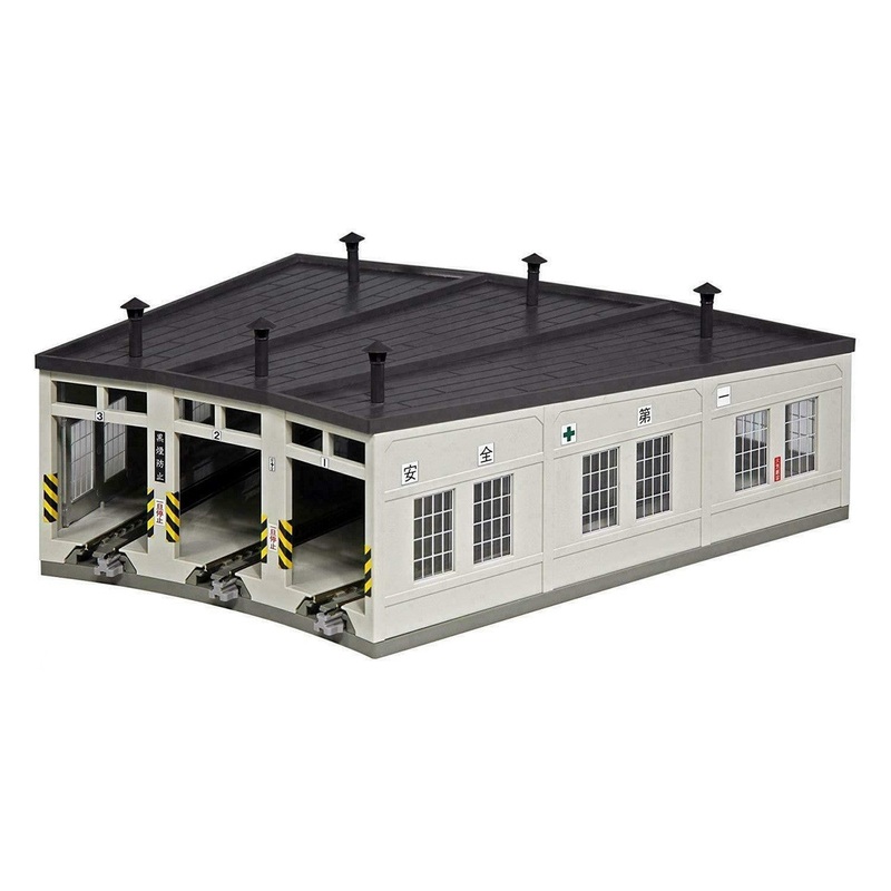 Kato 23-240 N Kato Electric Turntable 3-Stall Concrete Roundhouse NIB