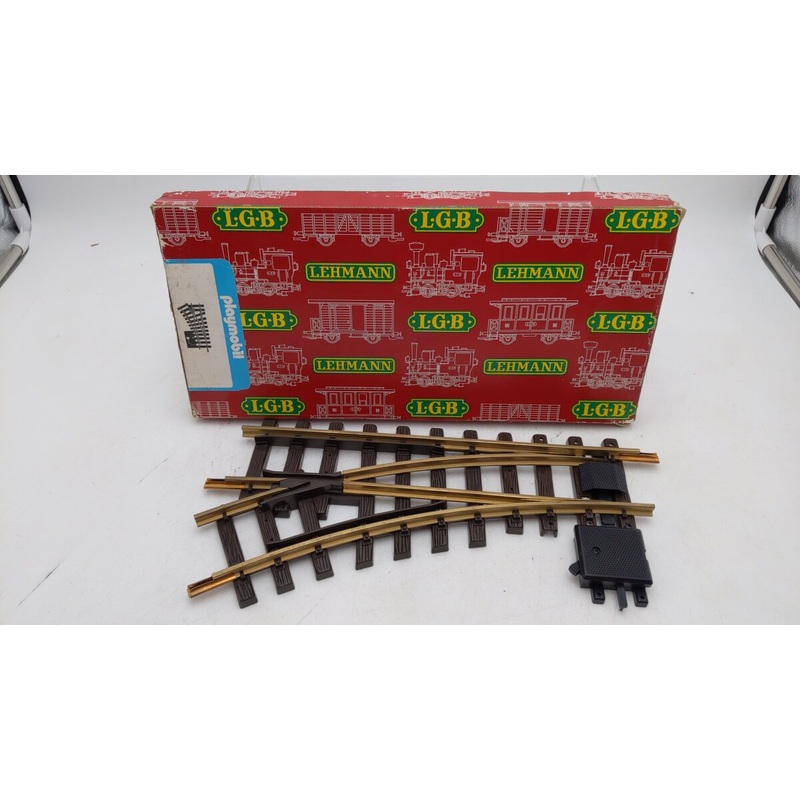 LGB 1215 G Scale Brass Left Hand Electric Switch/Turnout EX/Box