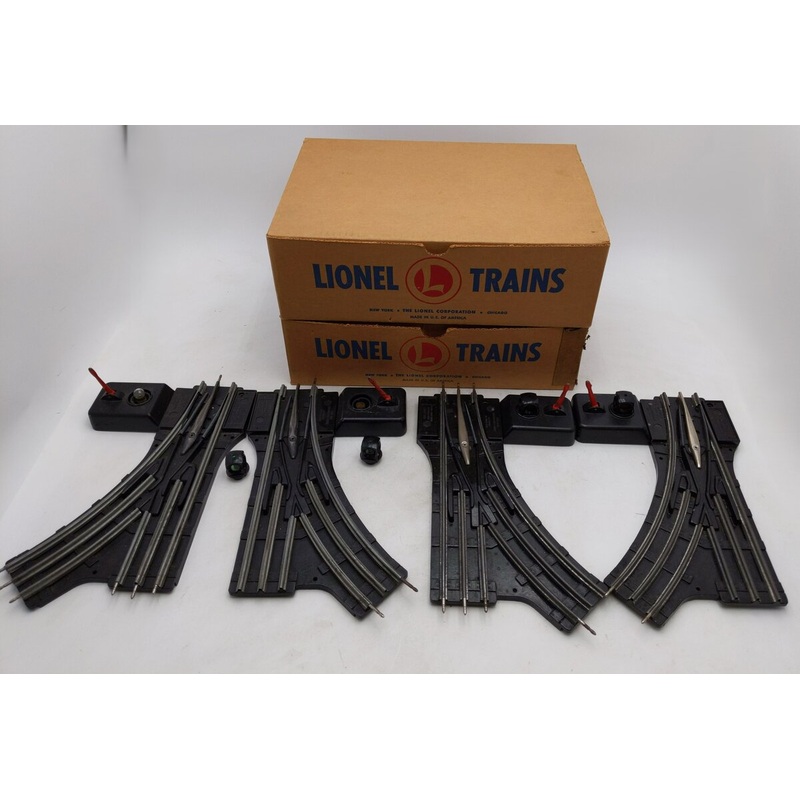 Lionel 042 Vintage O Manual LH & RH Manual Switch Pairs (2 Pairs)/Box