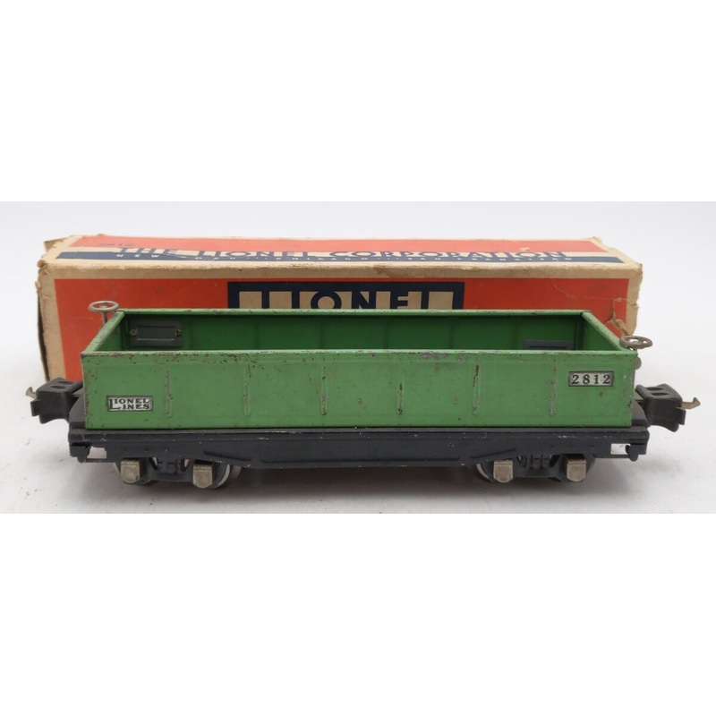 Lionel 2812 Vintage O Prewar Lionel Lines Green Gondola VG/Box