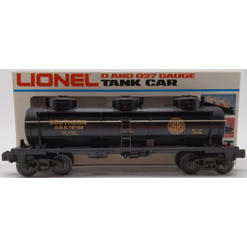 Lionel 6-16102 O Gauge Southern Triple Dome Tank Car EX/Box