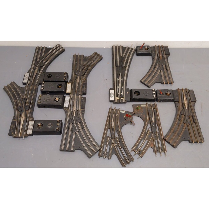 Lionel Assortment of Turnout Tracks [9], 6-1024, 6-022, 6-042, 6-5165 VG