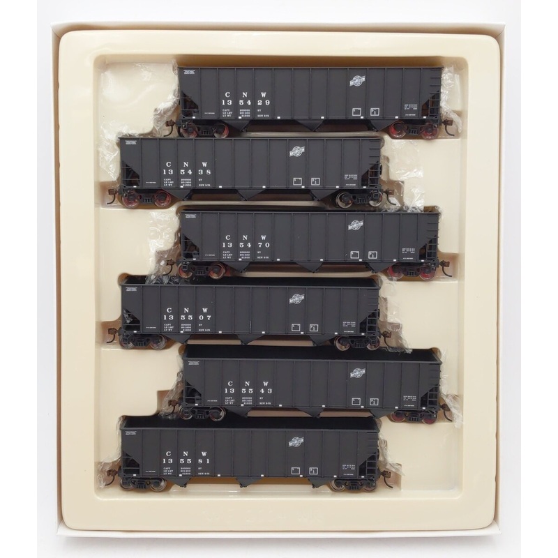 Walthers 932-7859 HO C&NW Bethlehem 3-Bay 100 Ton Coal Hopper 6-Pack LN/Box