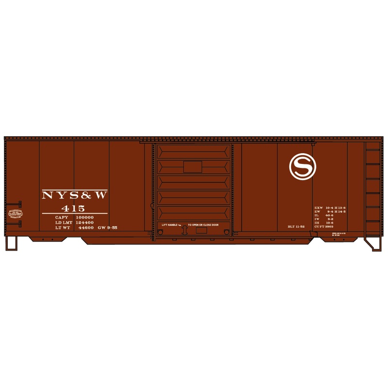 Accurail 3461 HO NYS&W 40′ PS-1 Welded Steel Boxcar #415