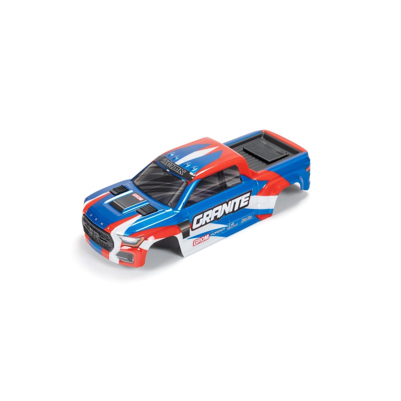 ARRMA ARA412001 Blue/Red Granite GROM Body
