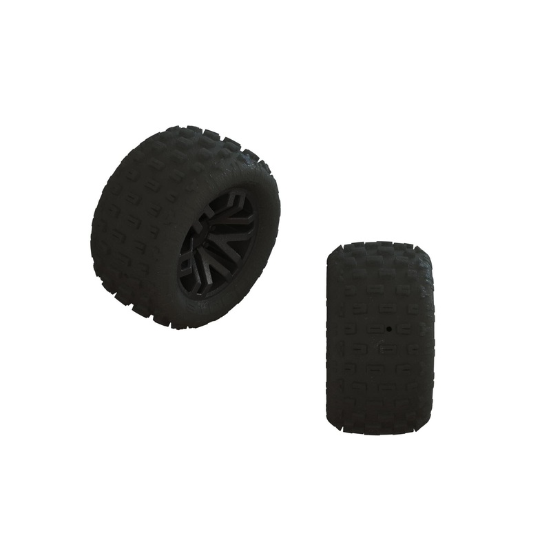 ARRMA ARA550112 Black dBoots ‘FORTRESS’ Tire Set Glued (Pack of 4)