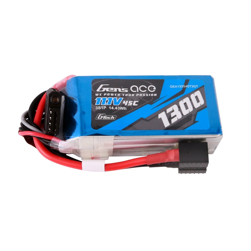 Gens Ace GEA133S45T3GT 1300mAh 3S 45C 11.1V G-Tech Lipo Battery Pack