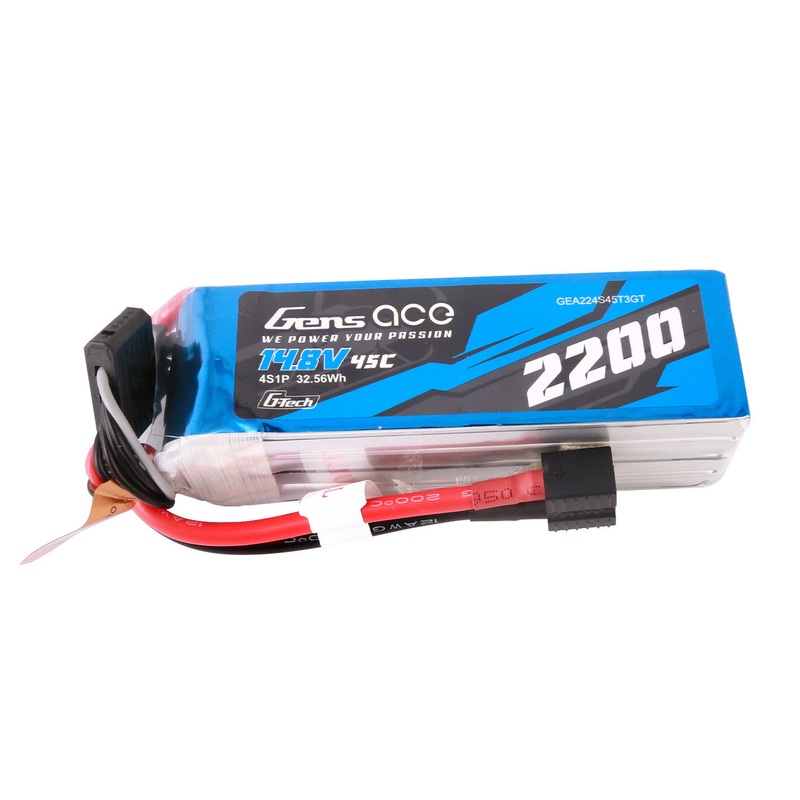 Gens Ace GEA224S45T3GT 2200mAh 4S 45C 14.8V G-Tech Lipo Battery Pack