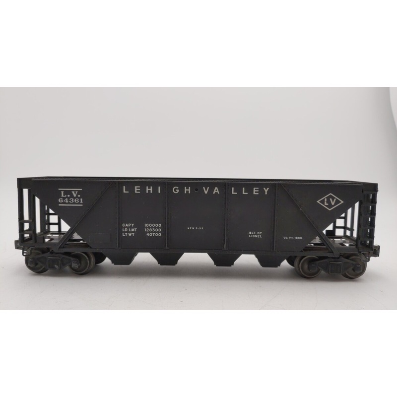 Lionel 6436-1 Vintage O Lehigh Valley Black 4-Bay Quad Hopper Car – Type II EX