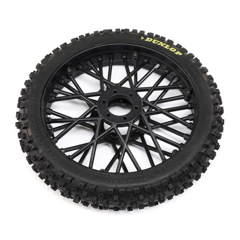 Losi LOS46004 Promoto-MX Black Dunlop MX53 Front Tire Mounted